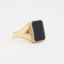 Ring with and onyx in 14K Gold size 10¾ | Solid Gold | Quality Fine
