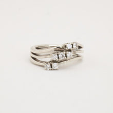 Ring with diamond (0.44 ct) in 14K White gold size 6½ | Real Genuine