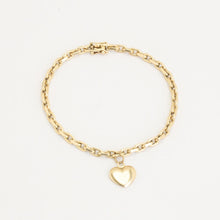 Bracelet chaîne d'ancre Heart BNH en or 14 carats, 19 cm | Véritable