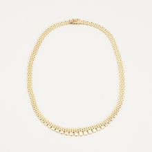 Brick Necklace in 14K Gold, 15.35 inches | Real Genuine Gold