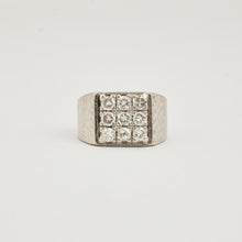 Ring with diamond (0.52 ct) in 18K White gold size 5 | Solid Gold