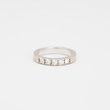 Ring with diamond (0.5 ct) in 18K White gold size 6¾ | Vintage Solid