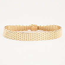 Brick Bracelet in 14K Gold, 7.76 inches | Vintage Solid Gold