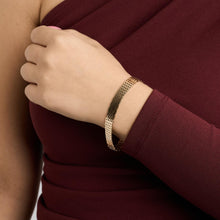 Brick Bracelet in 14K Gold, 7.48 inches | Real Genuine Gold | Quality