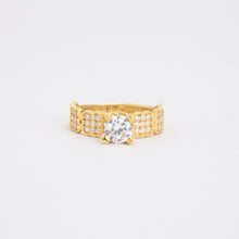 Ring with and Zirconia in 21K Gold size 4½ - 5 | Real Genuine Gold
