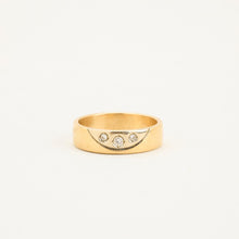 Ring with diamond (0.06 ct) in 18K Gold and white gold size 6 - 6