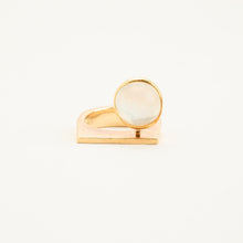 Ring with and moonstone in 14K Gold size 6½ | Solid Gold | Fine