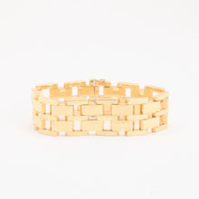 Block Bracelet in 14K Gold, 7.32 inches | Real Genuine Gold | Quality