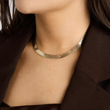 Brick Necklace in 14K Gold, 15.16 inches | Solid Gold | Minimalistic