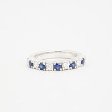Ring with and sapphirewith diamond (0.5 ct) in 14K White gold size