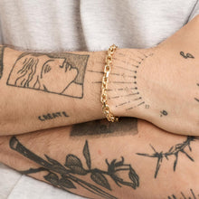 Anchor chain Bracelet in 14K Gold, 7.09 inches | Solid Gold | Fine