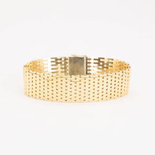 Brick Bracelet in 14K Gold, 7.28 inches | Vintage Solid Gold