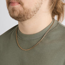 Ankerkette Halskette aus 14 Karat Gold, 21,26 Zoll | Vintage Massivgold