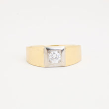 Ring with diamond (0.46 ct) in 14K Gold and white gold size 11