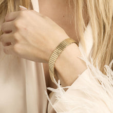 Brick Bracelet in 14K Gold, 7.09 inches | Vintage Solid Gold