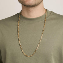 Anchor chain Necklace in 14K Gold, 29.72 inches | Real Genuine Gold