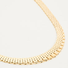 Brick Necklace in 14K Gold, 16.14 inches | Vintage Solid Gold | Fine