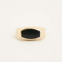 Ring with and onyx in 14K Gold size 10 | Vintage Solid Gold