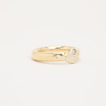 Ring with and Zirconia in 14K Gold size 7¼ | Vintage Solid Gold