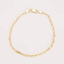 Anchor chain Bracelet in 14K Gold, 8.27 inches | Vintage Solid Gold