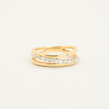 Ring with diamond (0.16 ct) in 14K Gold size 5¾ | Vintage Solid Gold