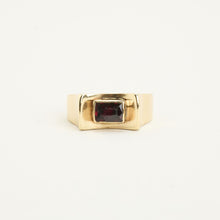 Ring with and tourmaline in 14K Gold size 6½ | Vintage Solid Gold