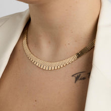 Brick Necklace in 14K Gold, 17.72 inches | Vintage Solid Gold