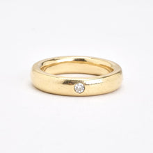 Ring mit Diamant (0,06 ct) in 14K Gold Größe 8½ | Echtes Gold