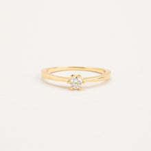 Ring with diamond (0.16 ct) in 14K Gold size 6½ | Solid Gold