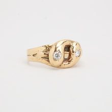 Ring with diamond (0.13 ct) in 14K Gold size 7¾ | Solid Gold