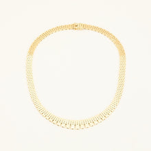 Brick Necklace in 14K Gold, 15.75 inches | Real Genuine Gold