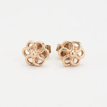 Vintage Inspired 8K Rose Gold Earrings, Dainty 0.24-inch Solid Gold Studs, Classic Minimalist Style, Quality Rose Gold Jewelry