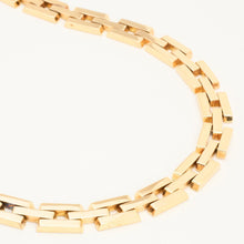 Block Necklace in 14K Gold, 15.94 inches | Vintage Solid Gold | Fine