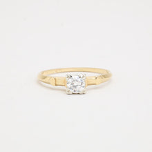 Lambert Brothers Elegant Solitaire Ring, 0.4 CT Diamond, 14K Two-Tone Gold, Size 6¾, Vintage Inspired Design