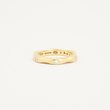 Ring with diamond (0.11 ct) in 18K Gold size 6½ | Vintage Solid Gold