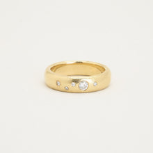 Ring with diamond (0.13 ct) in 14K Gold size 6¾ | Vintage Solid Gold