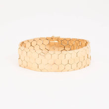 Beehive Bracelet in 14K Gold, 7.28 inches | Real Genuine Gold