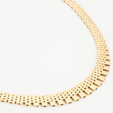 Brick Necklace in 14K Gold, 15.35 inches | Real Genuine Gold