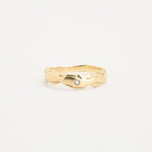 Ring with diamond (0.02 ct) in 14K Gold size 8½ | Solid Gold | Fine