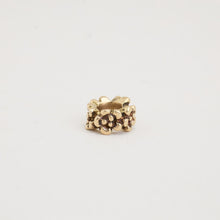 Flower Charm in 14K Gold, 0.35 inches | Vintage Solid Gold | Quality