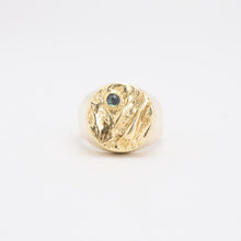 Ring with and sapphire in 14K Gold size 10¾ - 10¾ | Real Genuine