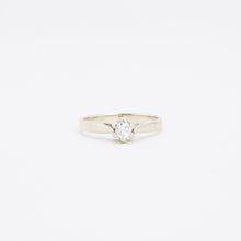 Henning Ulrichsen Ring with diamond (0.16 ct) in 14K White gold size