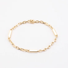 BNH Anchor chain Bracelet in 14K Gold, 8.66 inches | Solid Gold
