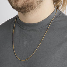 Snake chain Necklace in 18K Gold, 25.79 inches | Vintage Solid Gold