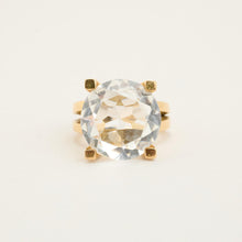 Ring with and Zirconia in 14K Gold size 5 | Vintage Solid Gold