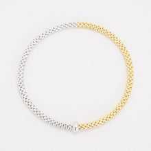 Fope Bracelet with diamond (0.01 ct) in 18K Gold and white gold, 7.09