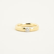 Scrouples Ring mit Diamant (0,05 ct) in 14K Gold und Weißgold