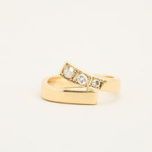 Ring with diamond (0.22 ct) in 14K Gold size 8½ | Vintage Solid Gold