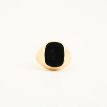 Ring with and onyx in 14K Gold size 8¾ | Solid Gold | Minimalistic