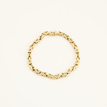 BNH Byzantine chain Bracelet in 14K Gold, 8.66 inches | Vintage Solid
